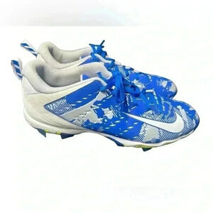 Nike Vapor Untouchable Shark 3 Cleats 12 Blue Gray White Fastflex